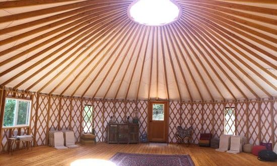 YURTS OFFER A WARM, INVITING MEETING AND WORK SPACE.